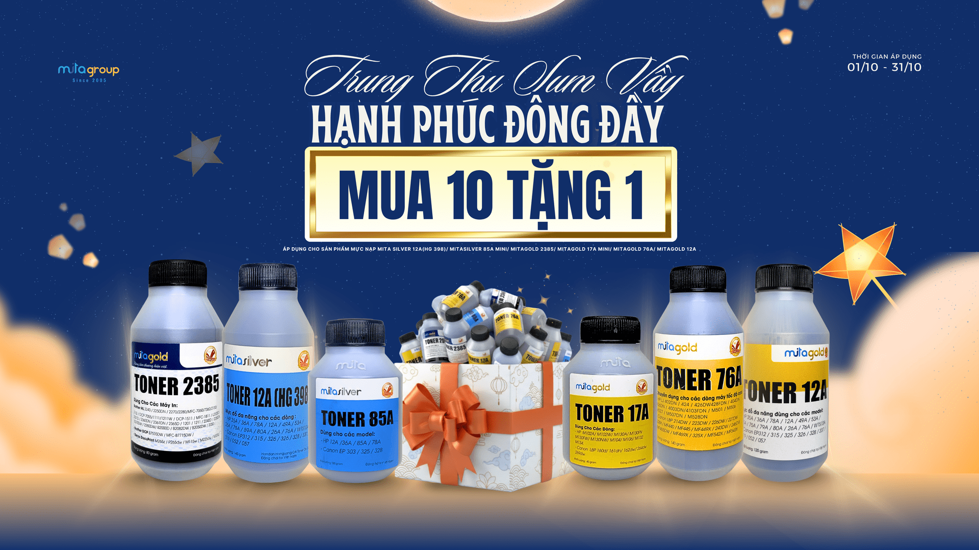 MỰC NẠP MITA MUA 10 TẶNG 1 – TRUNG THU SUM VẦY CƠ HỘI VÀNG MUA HÀNG GIÁ TỐT