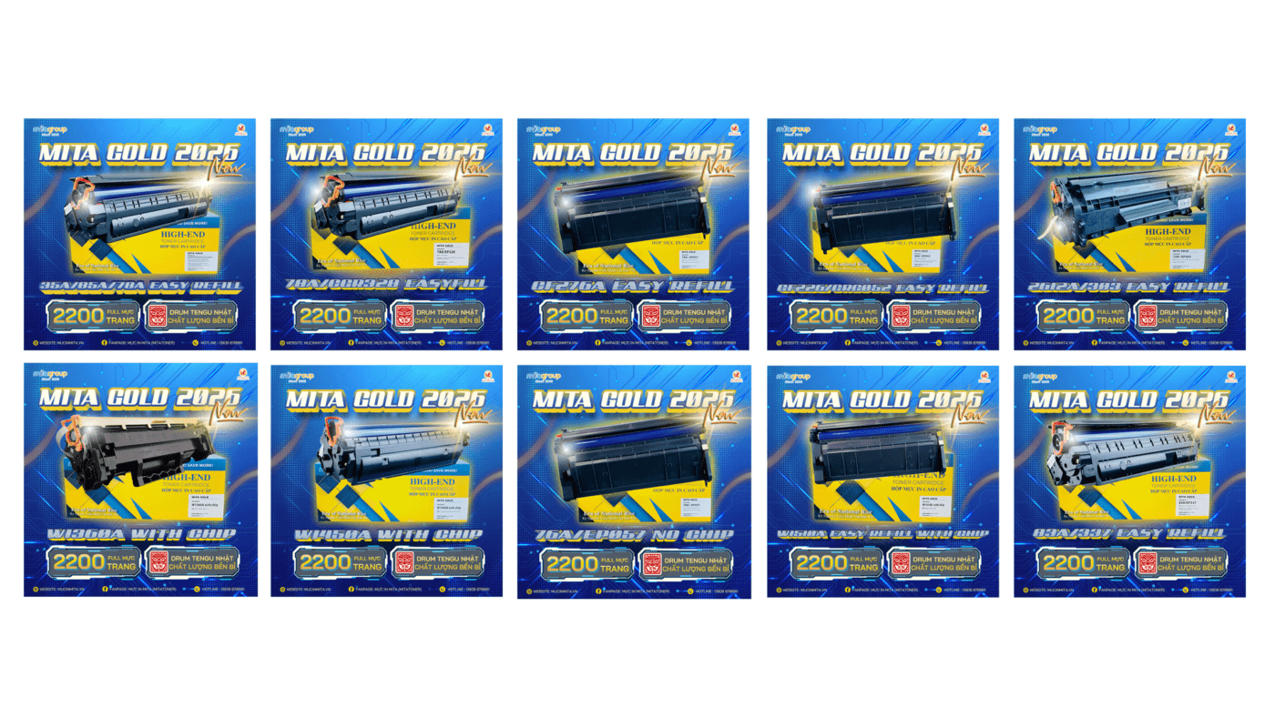 RA MẮT DÒNG MỰC IN MITA GOLD NEW 2026: ĐỘT PHÁ CÔNG NGHỆ DRUM TENGU NHẬT BẢN