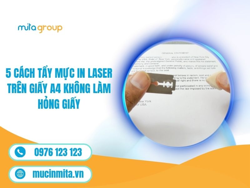 5 Cách Tẩy Mực In Laser Trên Giấy A4 Không Làm Hỏng Giấy