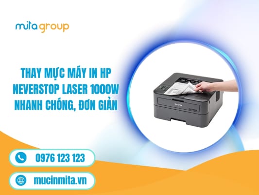 Thay Mực Máy In HP Neverstop Laser 1000W Nhanh Chóng, Đơn Giản