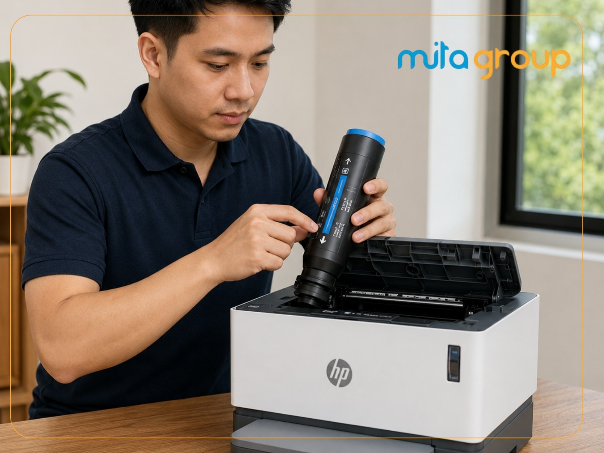 Hướng dẫn thay mực máy in HP Neverstop Laser 1000W chi tiết