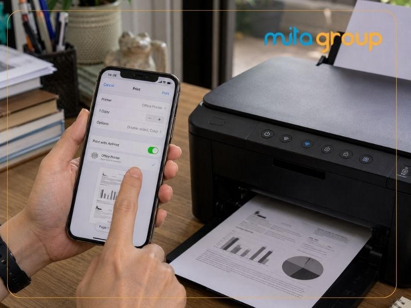 Cách kết nối máy in với điện thoại iPhone bằng AirPrint