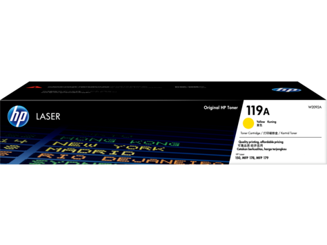 Tên sản phẩm: Mực In HP 119A Original Laser Toner Cartridge Mã mực: 119A (W2090A, W2091A, W2092A, W2093A) Loại mực: Mực laser màu Màu mực: Đen (Black), Xanh (Cyan), Hồng (Magenta), Vàng (Yellow) Thương hiệu: HP Công nghệ in: In laser màu Số trang in: Đen (W2090A): Khoảng 1.000 trang Xanh (W2091A): Khoảng 700 trang Hồng (W2093A): Khoảng 700 trang Vàng (W2092A): Khoảng 700 trang (độ phủ 5% theo tiêu chuẩn ISO/IEC 19798). Máy in tương thích: HP Color Laser 150a, HP Color Laser 150nw, HP Color Laser MFP 178nw và HP Color Laser MFP 179fnw.