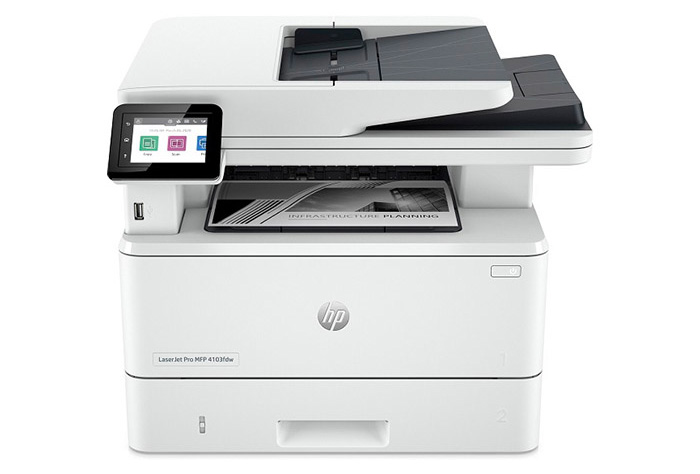 Máy in đa năng HP LaserJet Pro MFP 4103fdw - 2Z629A (Print/ Copy/ Scan/ Fax/ Wifi)