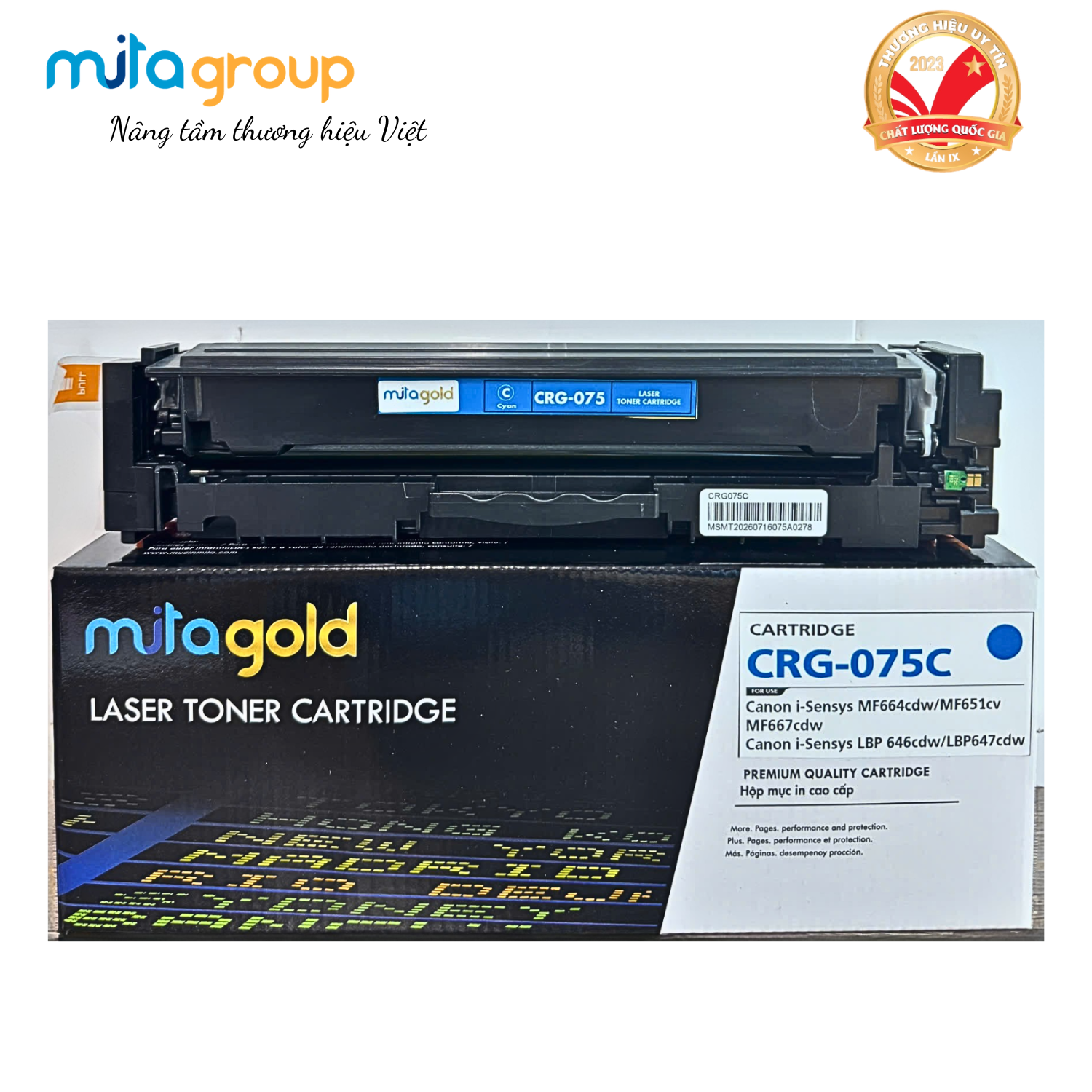 Hộp Mực Mitagold CRG-075 BK/C/Y/M