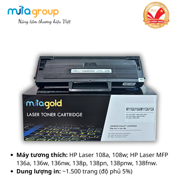Hộp Mực Mitagold W1110A/110A/W112A/112A