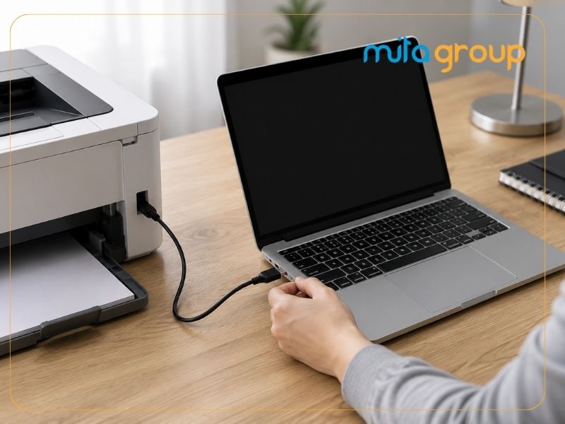 Cách kết nối máy in với laptop qua USB
