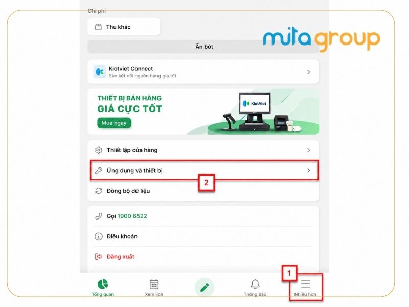 Cách kết nối máy in KiotViet với điện thoại qua WiFi
