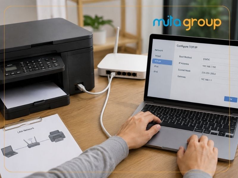 Cách kết nối máy in qua mạng LAN bằng địa chỉ IP