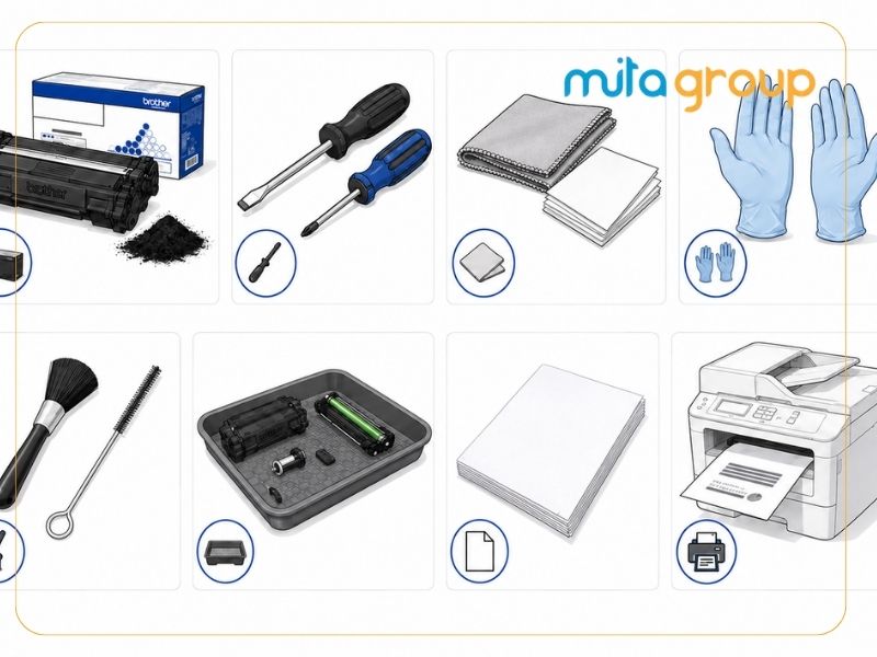 Thay mực máy in Brother HL L2320D cần chuẩn bị gì?