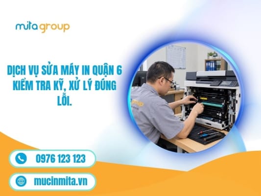 Dịch Vụ Sửa Máy In Quận 6 Kiểm Tra Kỹ, Xử Lý Đúng Lỗi.