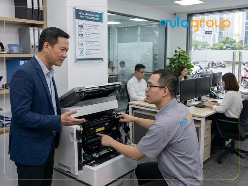 Quy trình sửa máy in tại Mitagroup