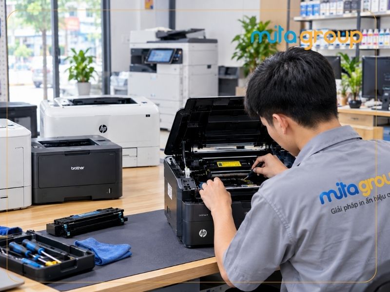 Quy trình sửa máy in tại Mitagroup