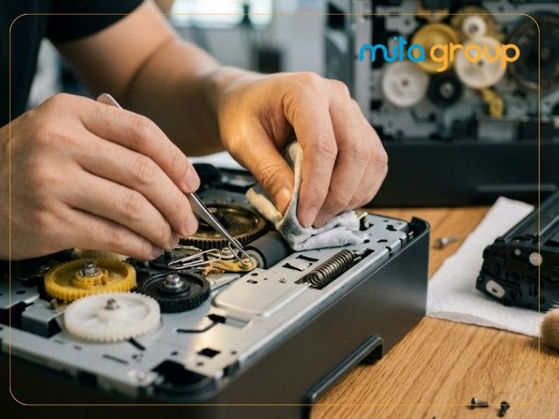 4 bước tự khắc phục tiếng máy in kêu cạch cạch khi kéo giấy cực nhanh