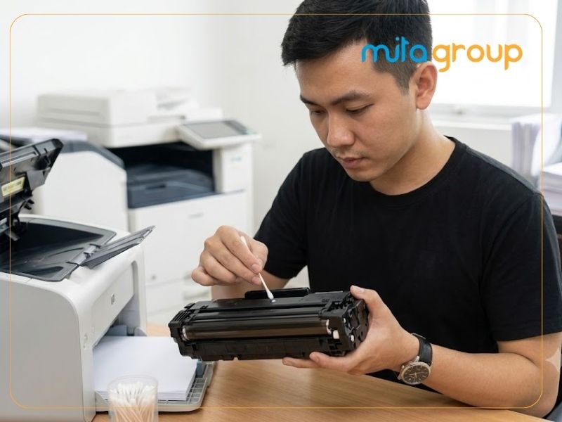 3 bước tự khắc phục máy in bị lỗi in ra toàn màu đen cực nhanh tại chỗ
