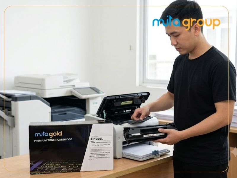Nguyên nhân thực tế khiến máy in bị lỗi in ra toàn màu đen kín trang