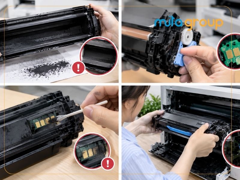 Các nguyên nhân phổ biến khiến máy in liên tục báo lỗi replace toner