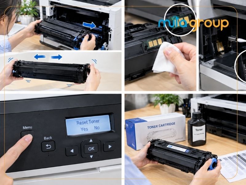 4 bước tự xử lý dứt điểm khi máy in bị replace toner cực nhanh tại chỗ