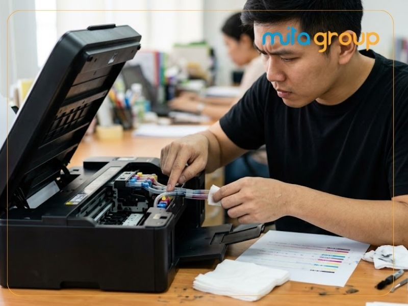 Nguyên nhân thực tế khiến máy in bị tắc đầu phun khi in ấn