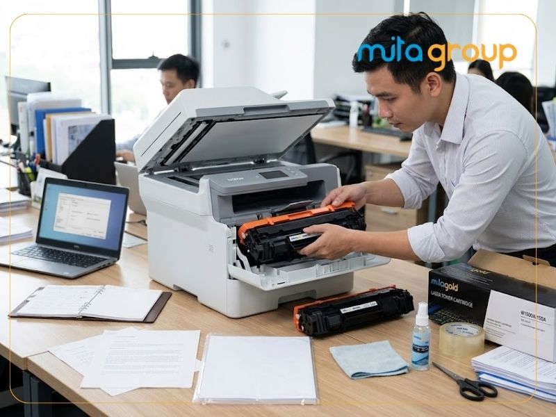 Mitagroup hỗ trợ kiểm tra và khắc phục lỗi máy in bị mờ