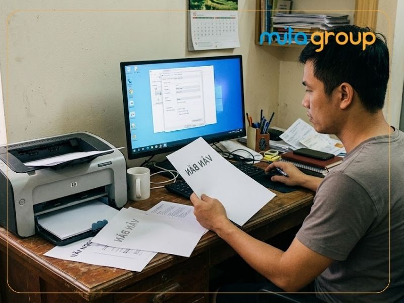 Nguyên nhân khiến máy in bị ngược chữ